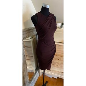 REISS London body con dress maroon /burgangy